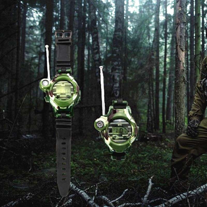 2Pcs 7 in 1 Children Walkie Talkie Child Kids Watches Outdoor Game Interphone