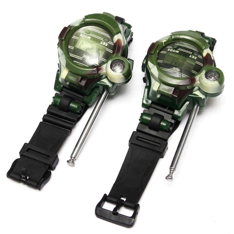 2Pcs 7 in 1 Children Walkie Talkie Child Kids Watches Outdoor Game Interphone