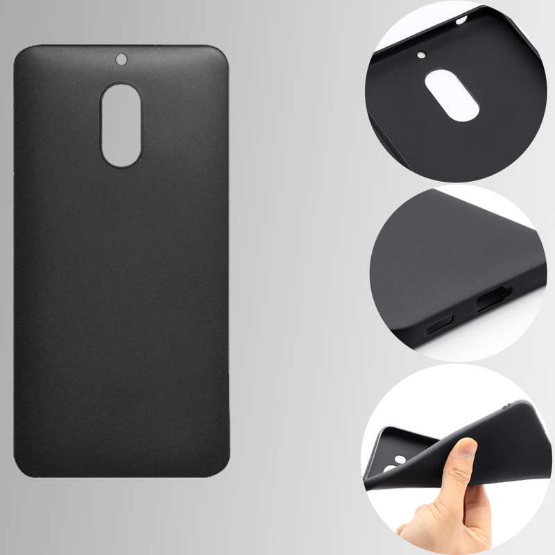 Thickness Black TPU matte mobile soft shell Phone Cover Case for Nokia 6
