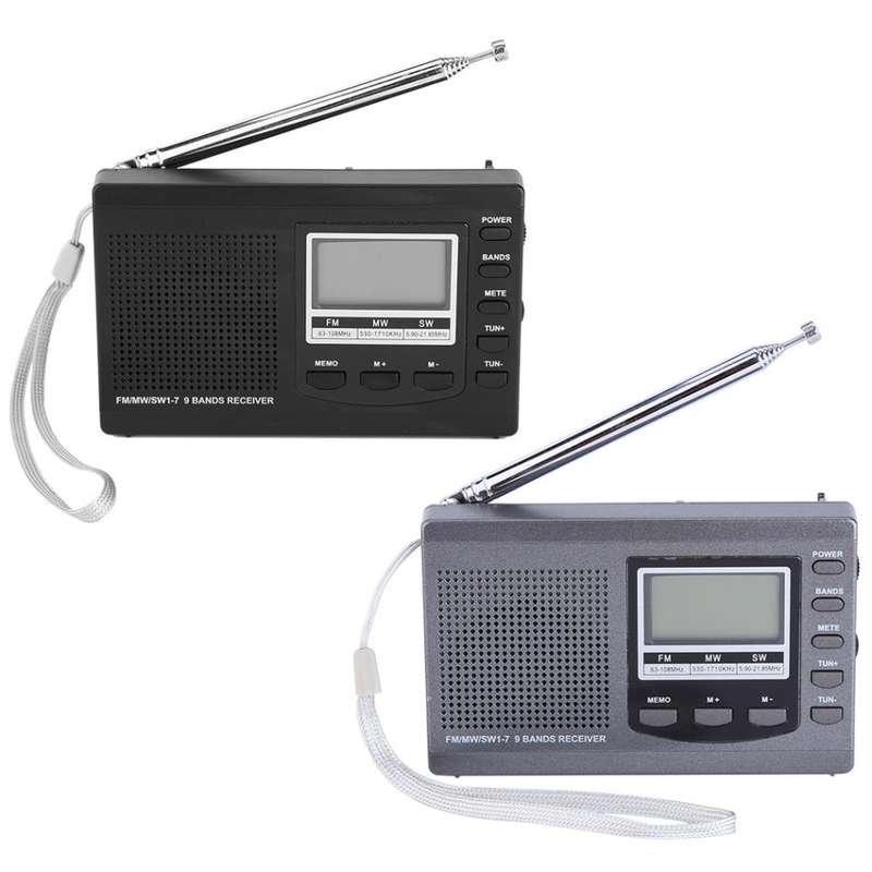 HRD-310 Portable Mini FM MW SW Digital Alarm Clock FM Radio Receiver