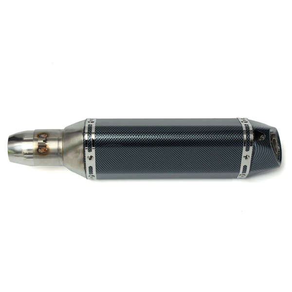 51mm Motorcycle Exhaust Muffler Silencer Pipe System Stainless Steel Carbon Fibers
