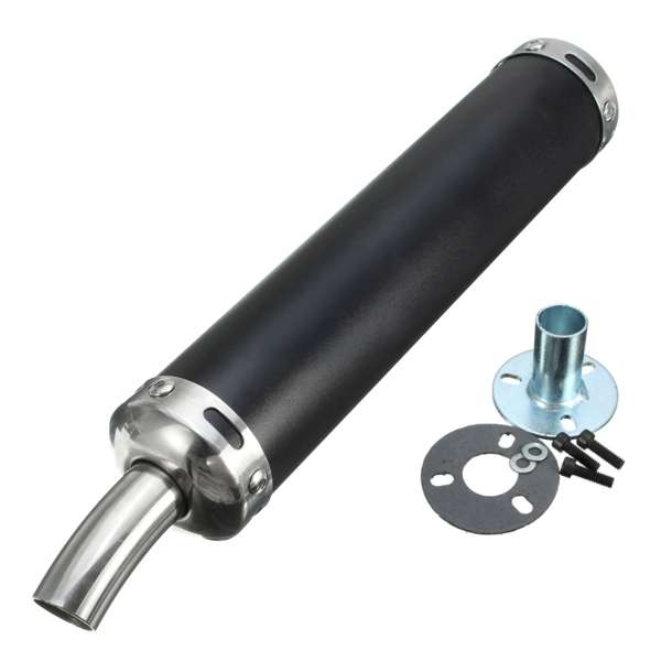 Exhaust Muffler Silencer Pipe Motorcycle Racing 6x28cm Universal For Street Scooter