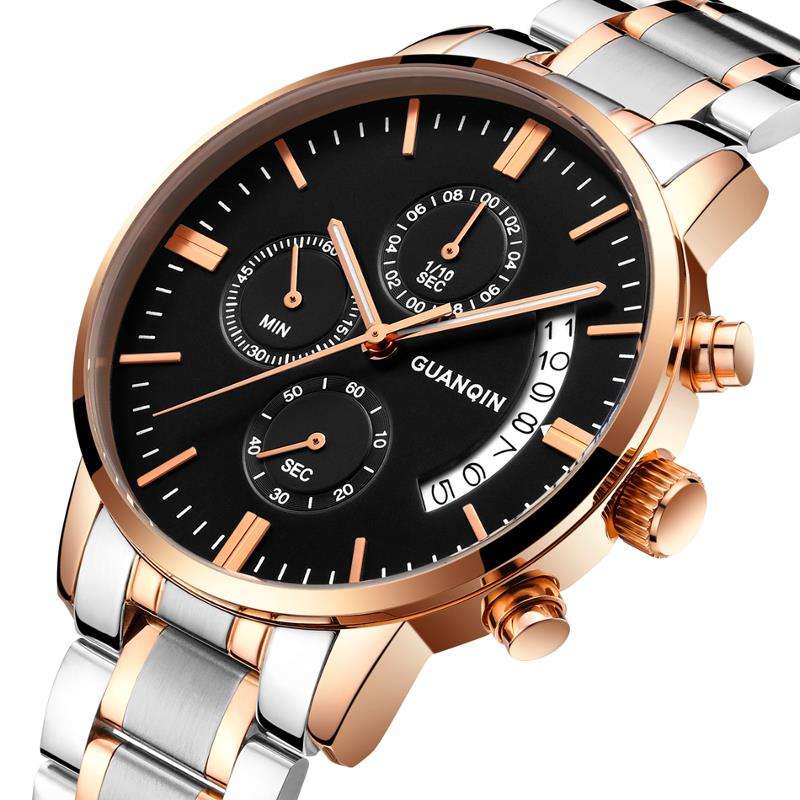 GUANQIN GS19053 Multi-function Men Quartz Watch Fine Steel Strap Wrist Watch  **FREE SHIPPING**