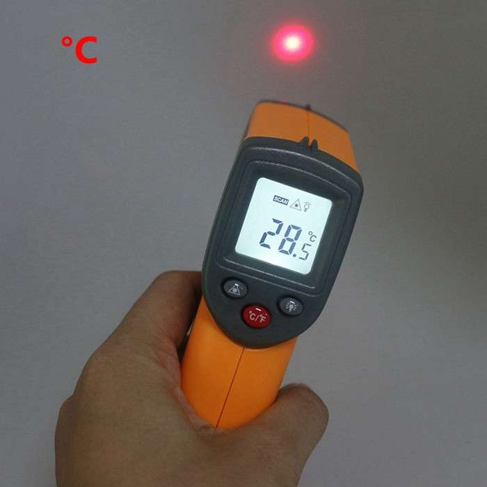 GS320 Laser Digital LCD IR Infrared Thermometer Auto Temperature Meter Gun Non Contact Sensor -50C