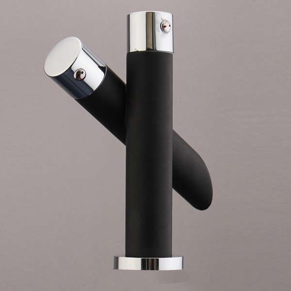 Kitchen Unique Single Handle Black Bathroom Bath Basin Sink Mixer Tap Waterfall Faucet