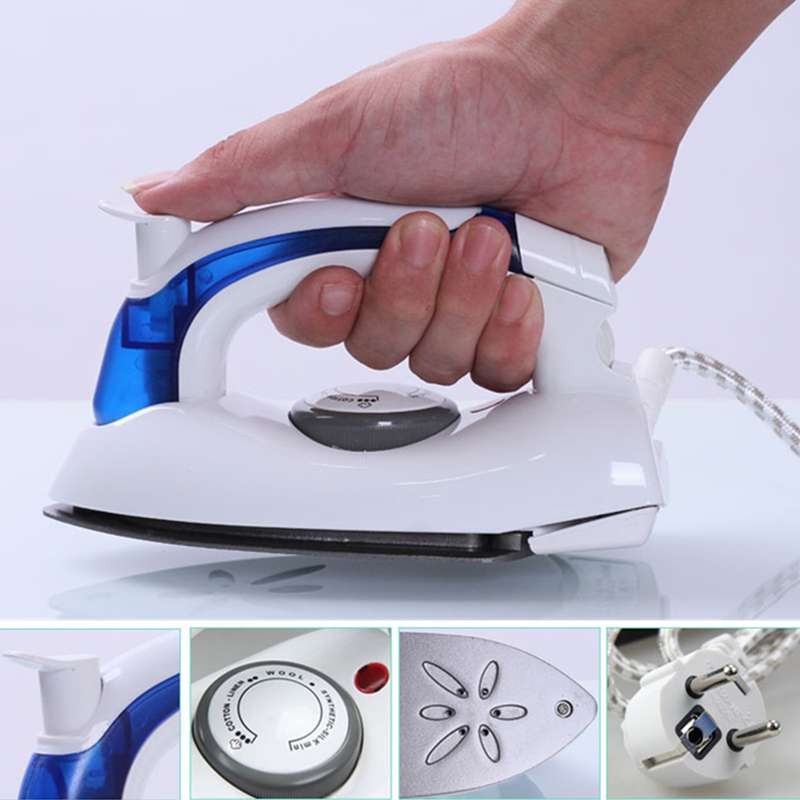 Portable Foldable Folding Adjustable Thermostatic Compact Handheld Flat Travel Steam Iron Temperatur