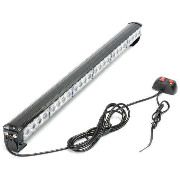 27inch LED Strobe Light Bar Traffic Emergency Flash Warning Lamp White&Amber For Car Vehicle Truck