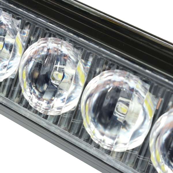 27inch LED Strobe Light Bar Traffic Emergency Flash Warning Lamp White&Amber For Car Vehicle Truck