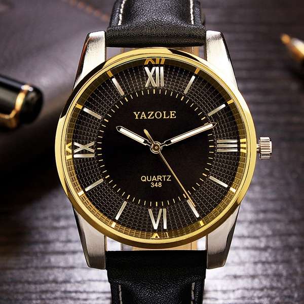 YAZOLE 348 Luxury Business Men Wrist Watch Fashion Leather Male Quartz Watch