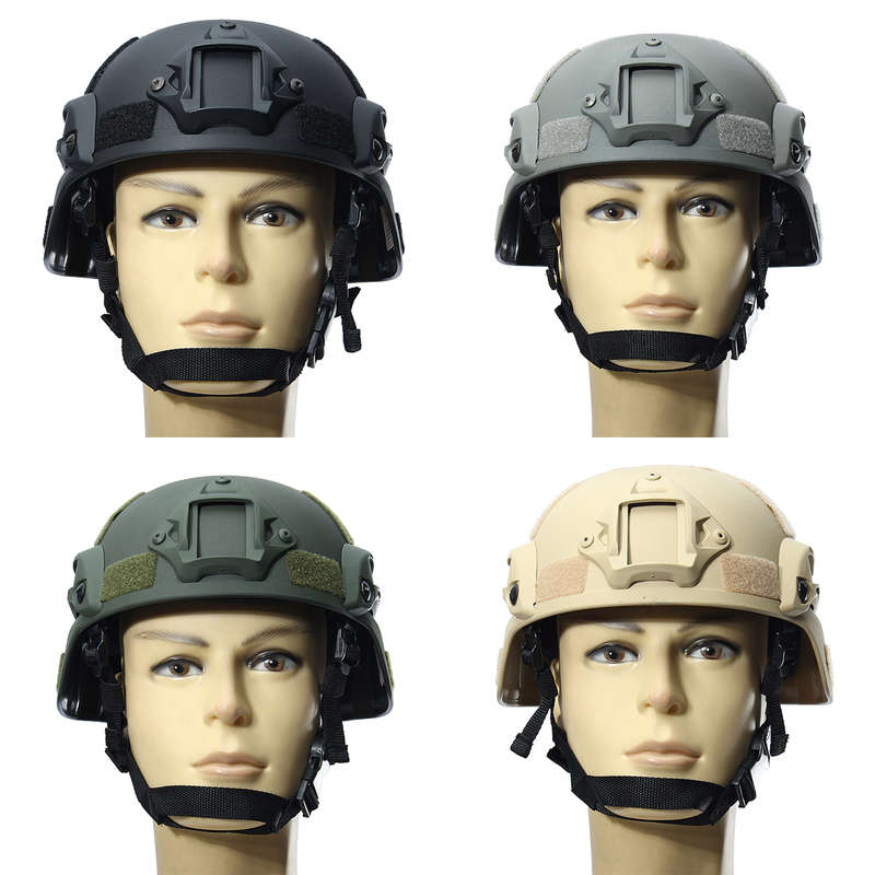 MICH 2000 Tactical Hunting Combat CS Helmet with Side Rail NVG Mount