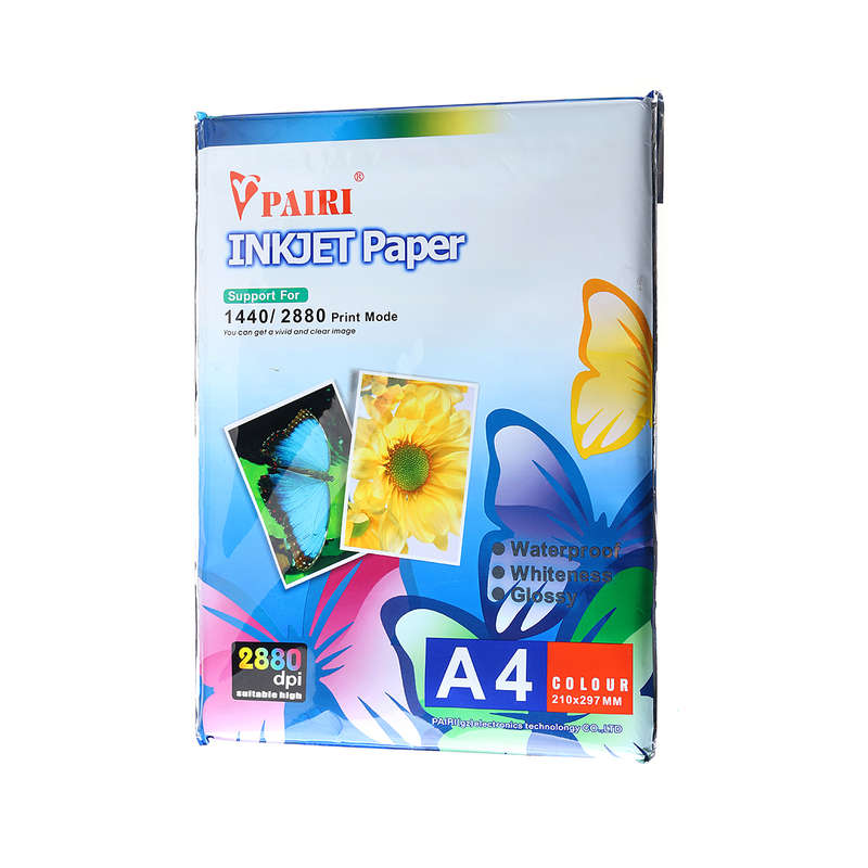 Pairi 50Pcs Waterproof A4 Self Adhesive Glossy Paper Sticker for Photographic Photo Inkjet Printer P