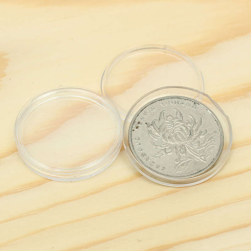 Wood Coins Display Storage Box for Slab Certified Coin With 50Pcs Capsules