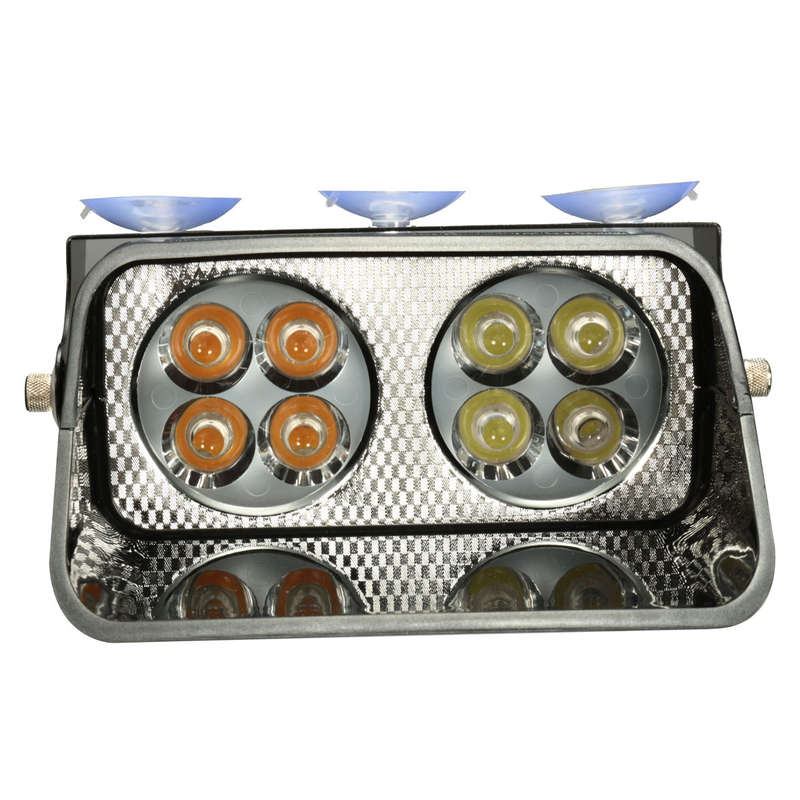 Car Truck Dash Windshield 8 LED Warning Hazard Emergency Strobe Flashing Light