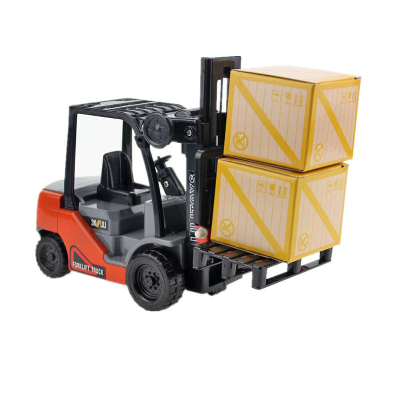 Small Internal Combustion Lifting Forklift Truck Car Model Toys For Children