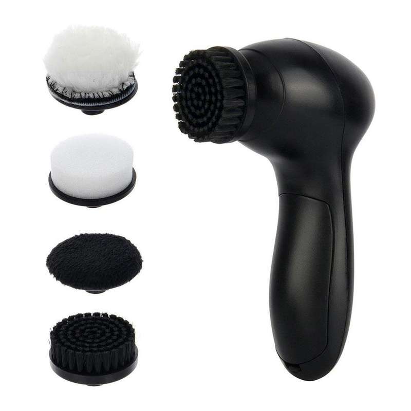 Handheld Electric Shoe Polisher Shoes Scrubber Portable Shoe Cleaning Brush Kit for Leather Shoes wi