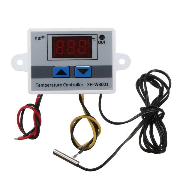 3pcs XH-W3001 220V 10A Digital Display LED Temperature Controller With Thermostat Control Switch Pro