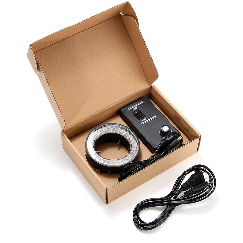 60Pcs LED Adjustable Ring Light illuminator Lamp for Stereo Zoom Microscope US Plug