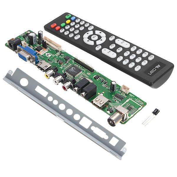 V56 Universal LCD TV Controller Driver Board + V56 Baffle Iron Stand