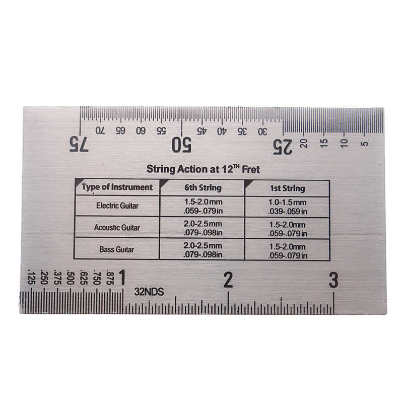 Guitar String Action Ruler Fret Protector Guards Sanding Polish Luthier Tool