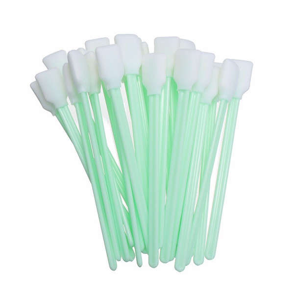 Effetool 50pcs 127mm Cleaning Swabs Sponge Swabs Machine Sponge Stick Clean Cotton Swab