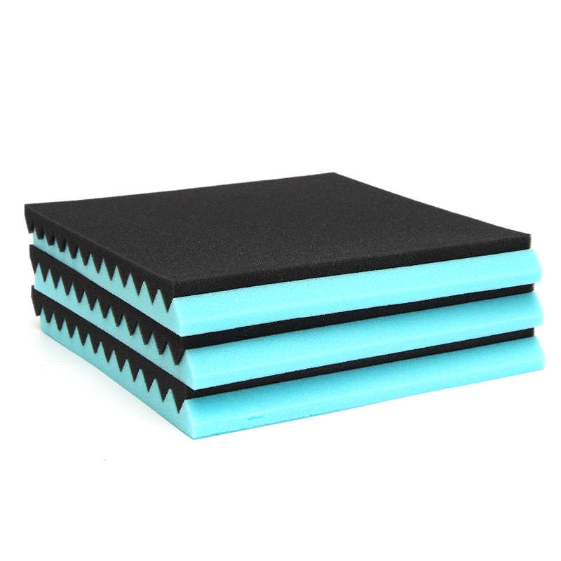 6Pcs Studio Foam Acoustic Wedge Soundproofing Tiles 30×30×2.5CM