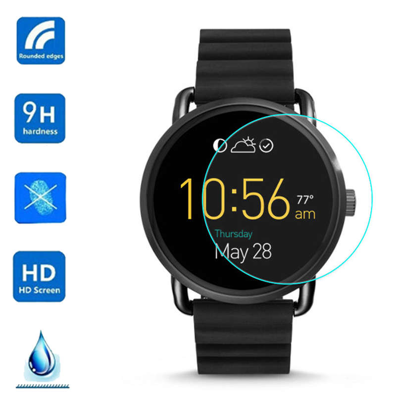 9H Premium Ultra Thin Explosion Proof Tempered Glass Screen Protector for Fossil Q Wander Watch