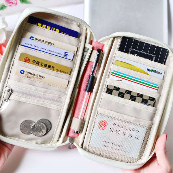 Travel Zipper Passport Bags Credit Card Holder Long Wallet Women Clutches Bags Storage Bags