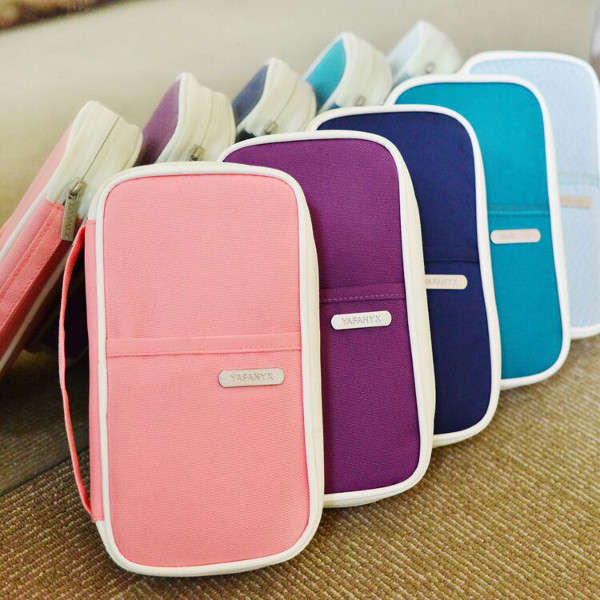 Travel Zipper Passport Bags Credit Card Holder Long Wallet Women Clutches Bags Storage Bags