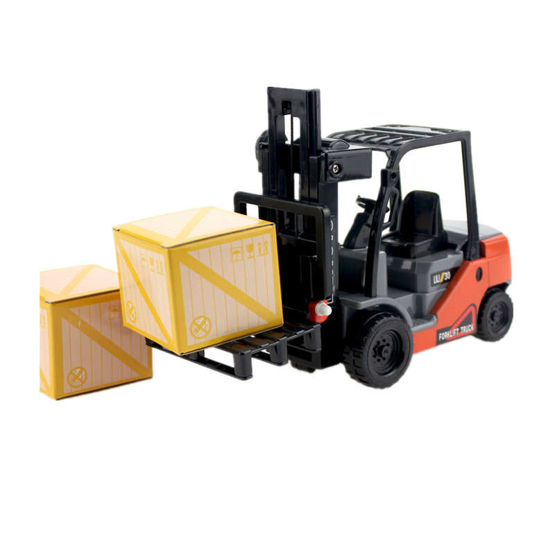 Small Internal Combustion Lifting Forklift Truck Car Model Toys For Children