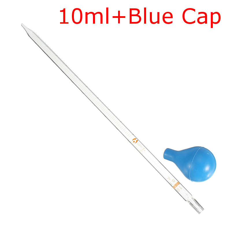 Glass Pipette Transfer Tube Dropper with Scale Rubber Cap for Lab