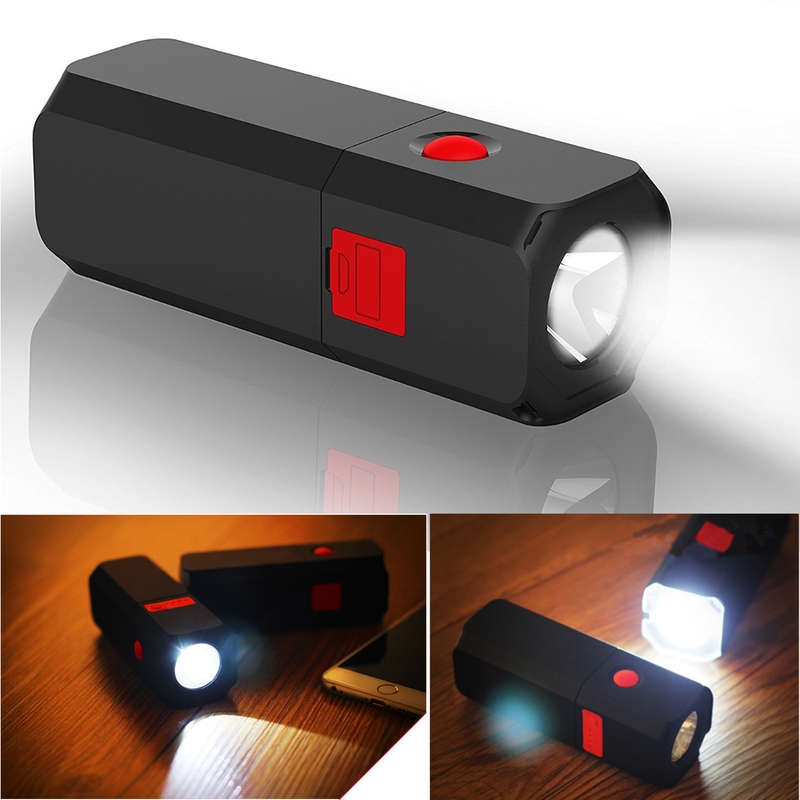 Tuya 2 in 1 10400mAh Power Bank for Phone and Dimming Mini USB LED Flashlight for Reading Outdoor