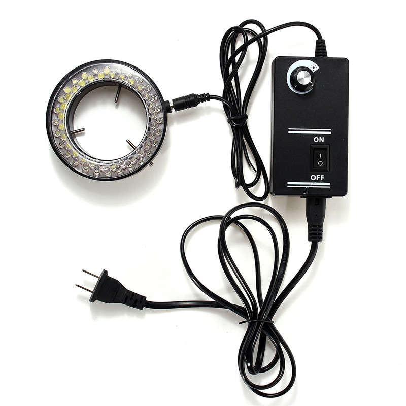 60Pcs LED Adjustable Ring Light illuminator Lamp for Stereo Zoom Microscope US Plug
