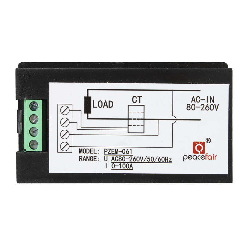 100A AC260V Digital Watt Power Energy Meter Current Tester Volt Meterr with Open Close CT