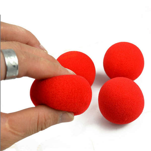 30PCS Close-Up Magic Street Trick Soft Sponge Ball Props Clown Nose
