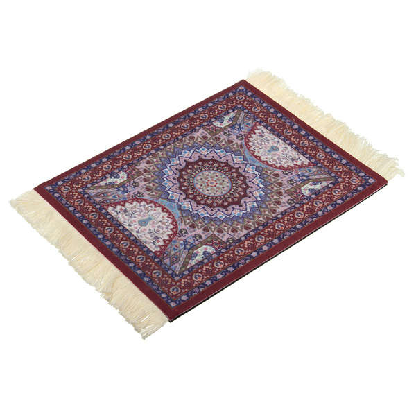 28cmx18cm Purple Crown Bohemia Style Persian Rug Mouse Pad For Desktop PC Laptop Computer