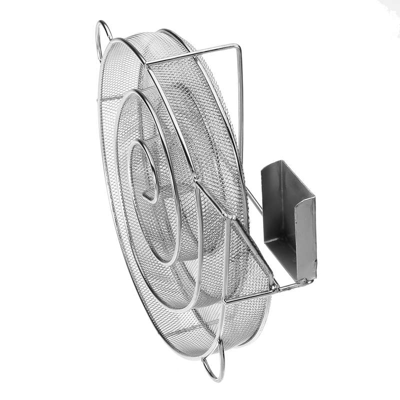 Stainless Steel Wood Chips Grill Basket Smoker Picnic BBQ Cold Smoking Generator Tray