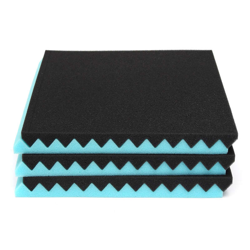 6Pcs Studio Foam Acoustic Wedge Soundproofing Tiles 30×30×2.5CM