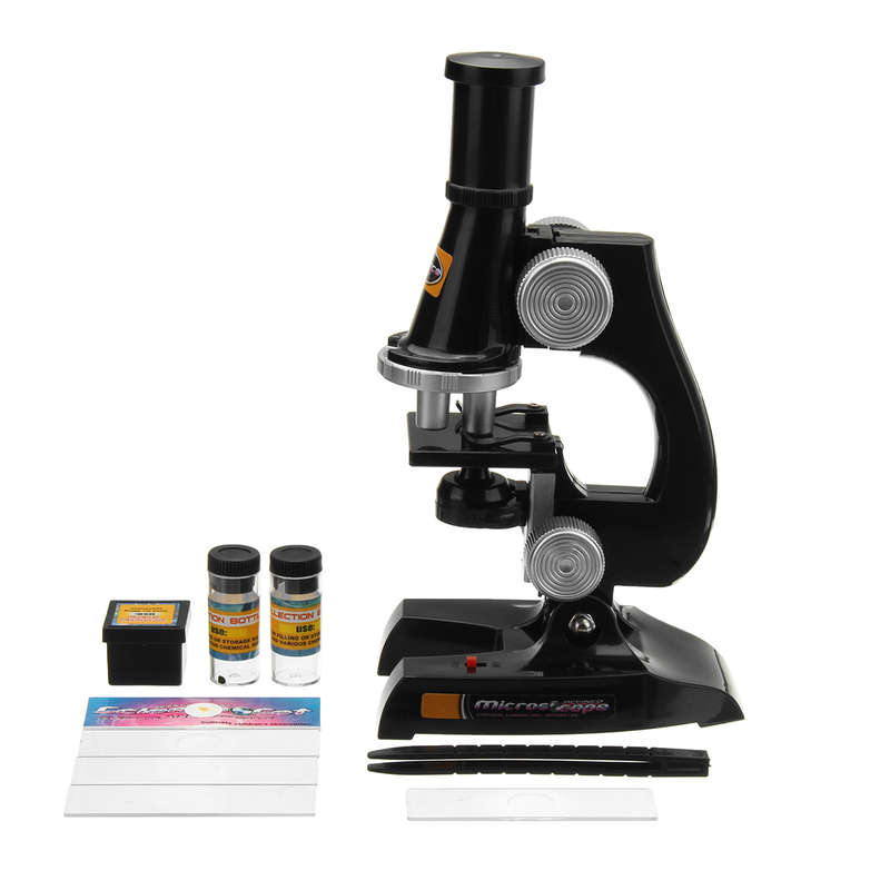 Children Microscope Kit with Light Science Lab Magnifier Educational Kids Toy Gift