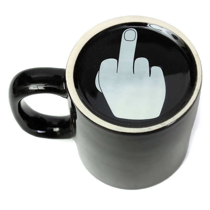 10oz Novelty Ceramic Middle Finger Coffee Cups Personality Office Gifts Have A Nice Day Mug