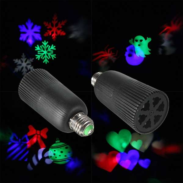 4 Pattern E27 4W Projector RGB LED Stage Lighting KTV DJ Xmas Party Effect Light