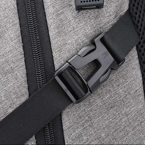 IPRee 49x32x16cm Canvas Anti Theft Travel Backpack with USB Charging port Portable Rechargeable Ba