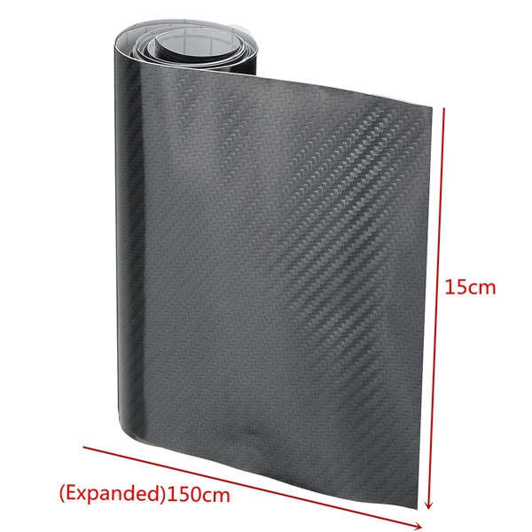 15cmx150cm 5D Carbon Fiber Vinyl Film Car Sticker Shinny Gloss Wrap Decal
