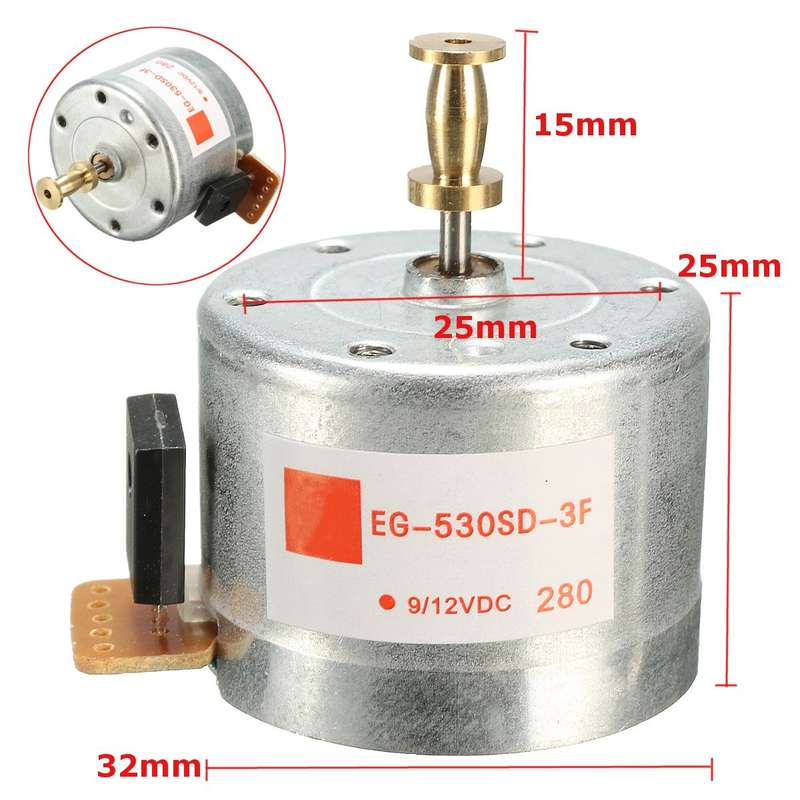 78RPM 33/45 DC9-12V 3-Speed Turntables Motor 25MM Mounting Holes