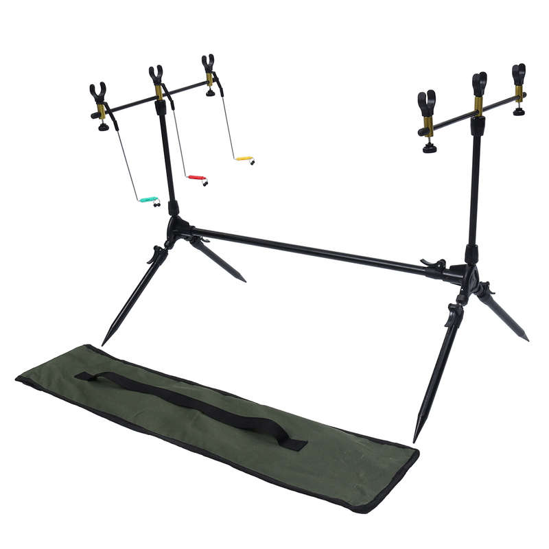 ZANLURE Adjustable Retractable Carp Fishing Rod Pod Stand Holder Folding Pole Fishing Tackle