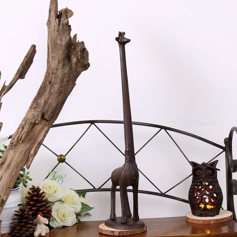 Metal Standing Metal Giraffe Toilet Paper Tissue Dispenser Storage Holder Toilet Paper Tissue