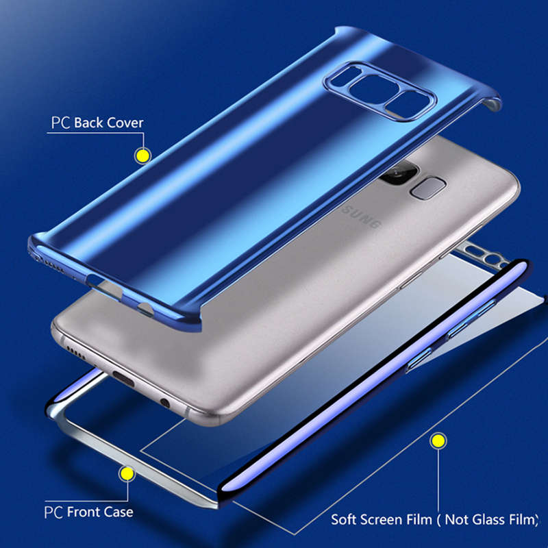 Bakeey Plating 360 Full Body PC Front+Back Cover Case+HD Film For Samsung Galaxy Note 8/S8/S8 Plus