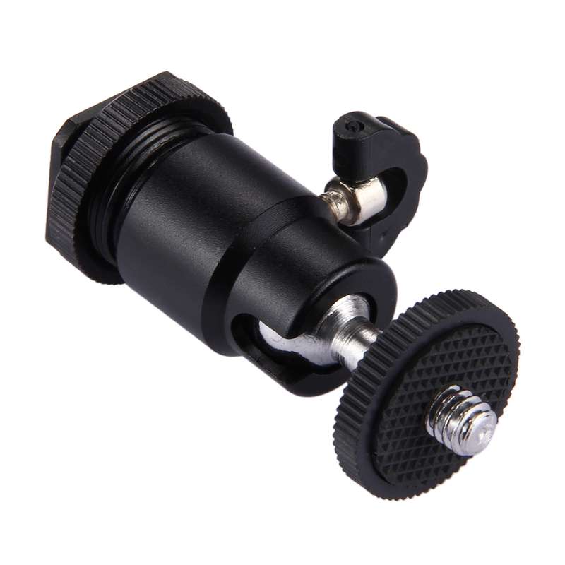 PULUZ PU211 Cold Shoe Tripod Head Mount Adapter Tripod Screw Head with Lock for DSLR Camera