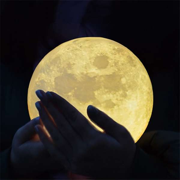 13CM 3D Moon Lamp USB LED Color Changing Night Light Table Desk Lamp