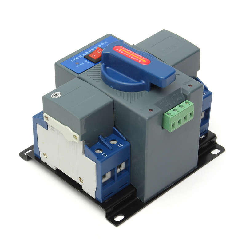 2P 63A 230V Micro Circuit Breaker MCB Type Dual Power Automatic Transfer Switch