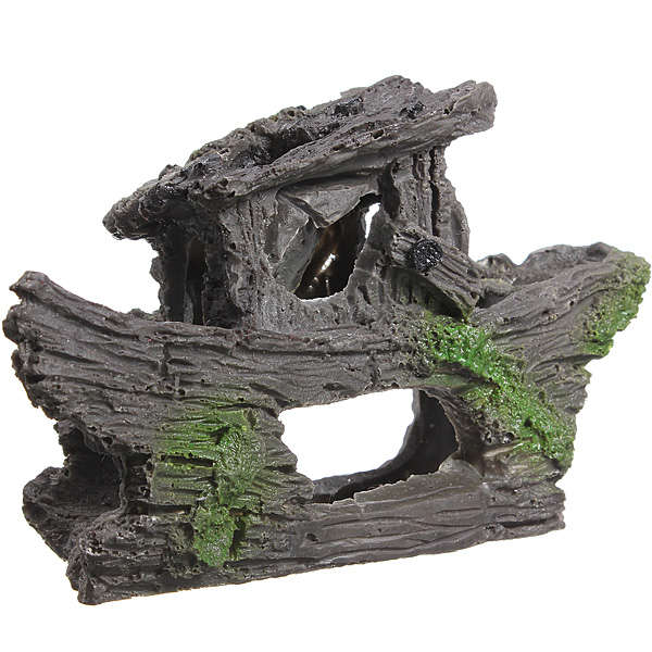 Aquarium Fish Tank Rock Shipwrecks Hiding Cave Landscape Decor